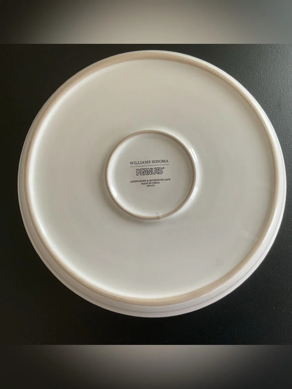 NWT Williams Sonoma Camp Peanuts Plates with Snoopy & Woodstock Set of 4